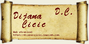 Dijana Čičić vizit kartica